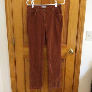 Pure Collection Rust Stretch Velvet Skinny Jeans, size 4R
